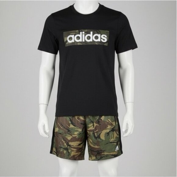 adidas Other - Adidas Black Primegreen Aeroready Tee Camouflage Logo NWT Men XXL Black Athletic